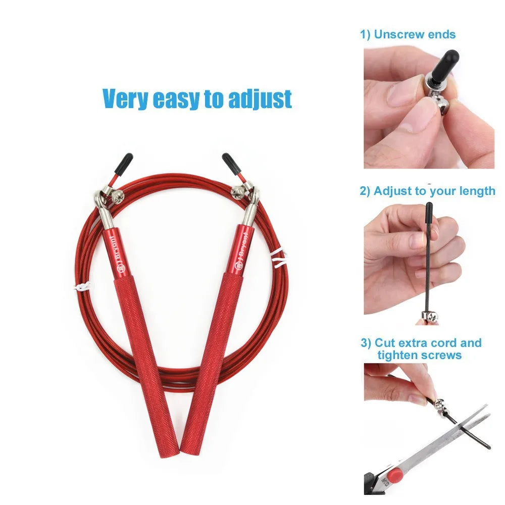Speed Jump Rope Crossfit Skakanka Skipping Rope for MMA Boxing Jumping Training Lose Weight Fitness Home Gym Workout Equipment